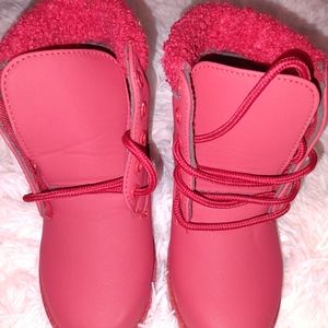 Red Lace Boy Boots